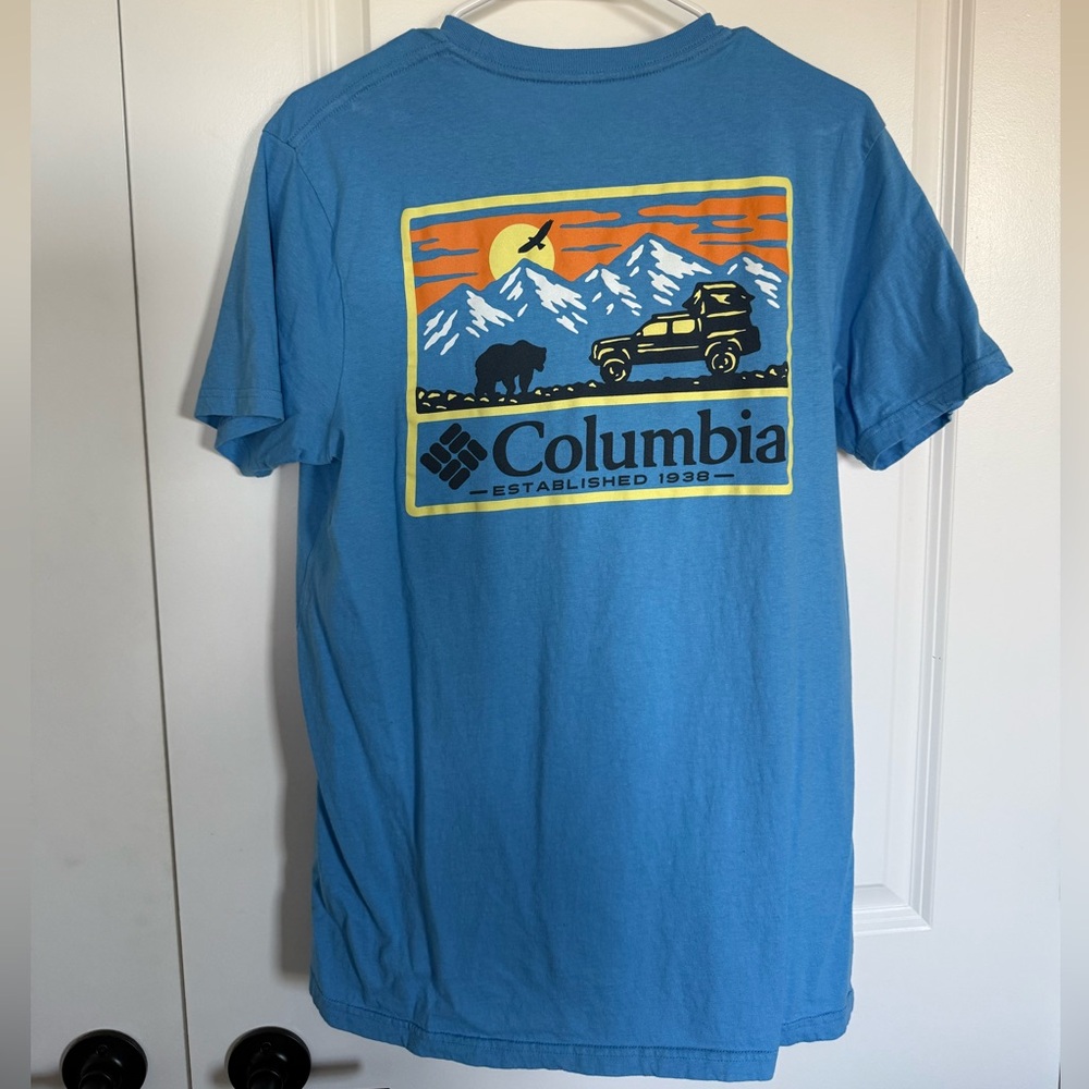 Columbia Light Blue Short-Sleeve Crewneck Tee